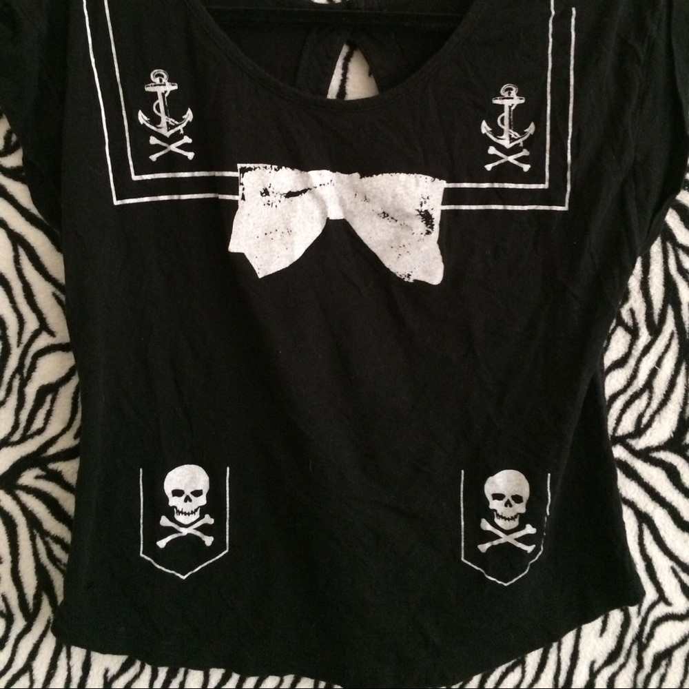 Open Back Black Top